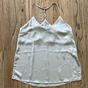Lush Silver Spaghetti Strap Dressy Tank